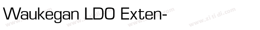 Waukegan LDO Exten字体转换